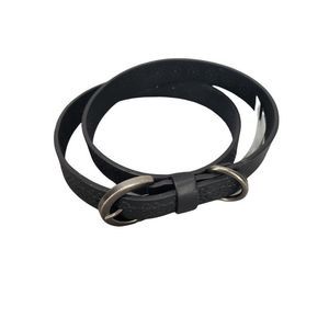 New Directions Embossed Black‎ Floral motif Cut Women’s Buckled Belt